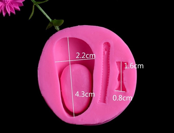 Khuôn Silicon - Em Bé Giày - Dây Nơ 3c
