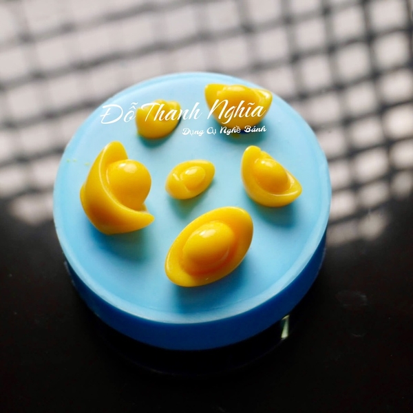 Khuôn Silicon - Thỏi Vàng - Vĩ 1.8-2.5-3cm 6c