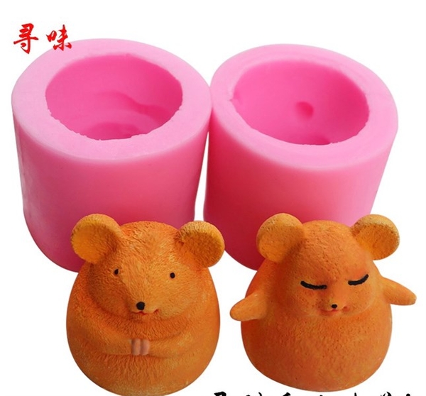 Khuôn Silicon - Động Vật - Chuột Set 2c - Đứng Chấp Tay 8cm