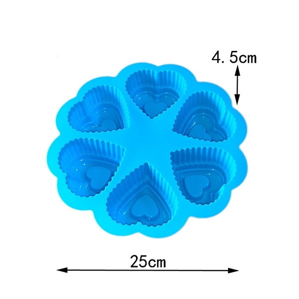 Khuôn Silicon - Trái Tim Kiểu - Tim 7cm 6c