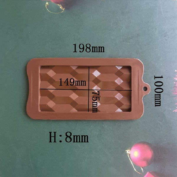 Khuôn Silicon - Viền VN - 17x8cm - VN13 - Tứ Giác Nhọn