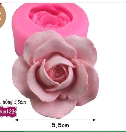Khuôn Silicon - Hoa Hồng Bầu 5.5Cm