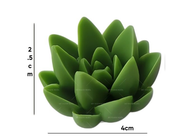 Khuôn Silicon - Sen Đá Nở - 4.5cm - Pha Lê