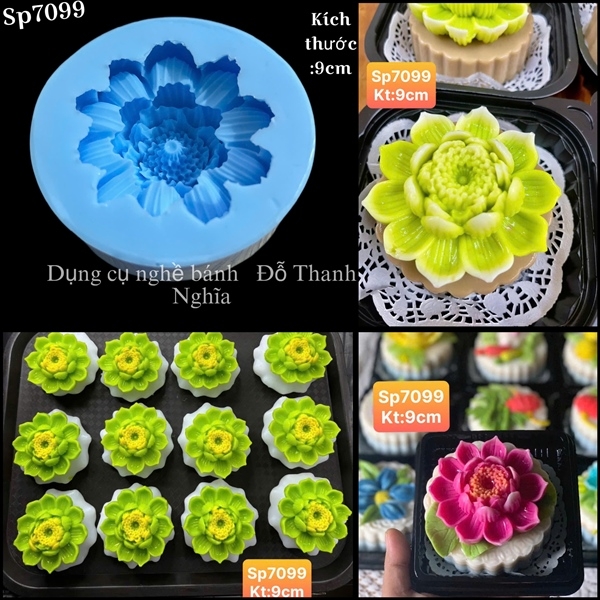 Khuôn Silicon - Hoa Sen Thái Nở - Hoa Sen 9cm Mã B