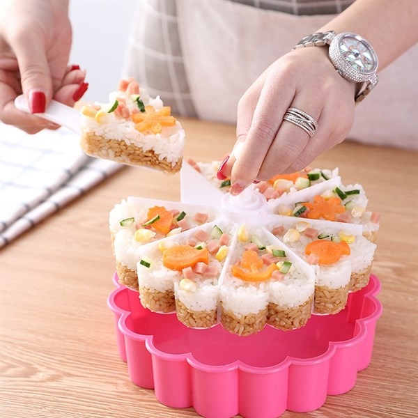 Khuôn Ấn Xôi - Hoa Mai - Chia 8c Ngăn - Tam Giác