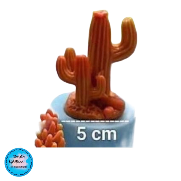 Khuôn Silicon - Sen Đá ĐỨNG  - Set - #1 -5x6cm - Chùm 2 Chỉa