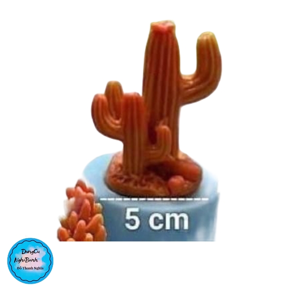 Khuôn Silicon - Sen Đá ĐỨNG  - Set - #1 -5x6cm - Chùm 2 Chỉa