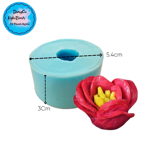 Khuôn Silicon - Hoa Hồng Lai - Hồng Trà V7