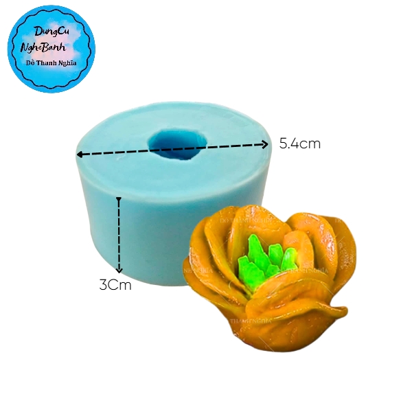 Khuôn Silicon - Hoa Hồng Lai - Hồng Trà V7