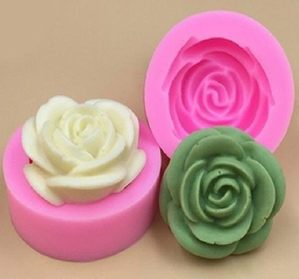 Khuôn Silicon - Hoa Hồng Nở - 5.5cm - Cúp Chữ C