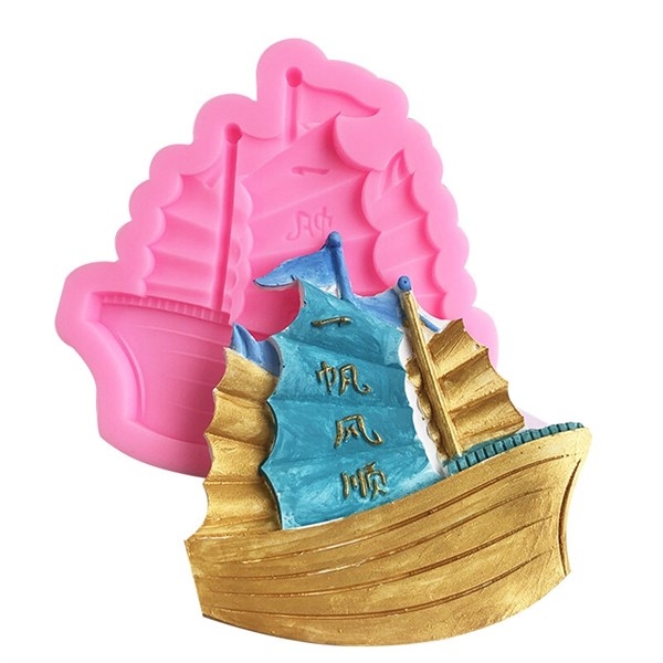 Khuôn Silicon - Biển - Thuyền Buồm 10cm
