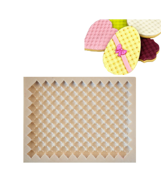 Khuôn Silicon - Viền Mảng 2D - Tứ Giác Khóm 12x9cm