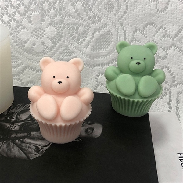 Khuôn Silicon - Động Vật - Gấu Chống Tay Giơ Chân 6cm