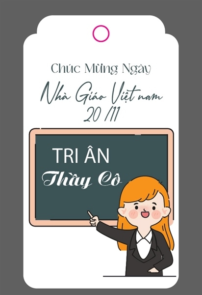 PKC -Phụ Kiện Cắm Thẻ Treo Nhà Giáo 20/11 - Thẻ treo 20/10 mã 02