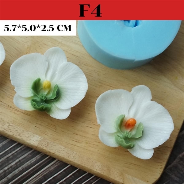 Khuôn Silicon - Hoa Lan Nằm - 5.5cm