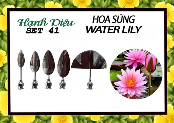 Kim 3D Inox - Bộ 5 - Mẫu 41 Hoa Súng
