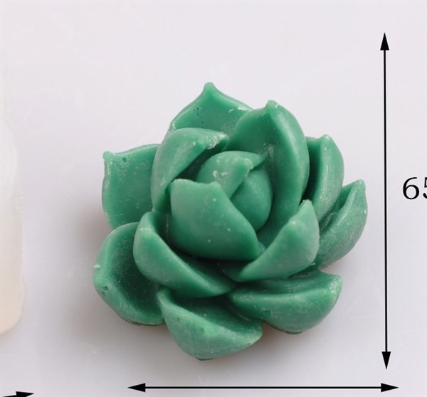 Khuôn Silicon - Sen Đá Nở - 7x4.9cm - Cánh Nhọn