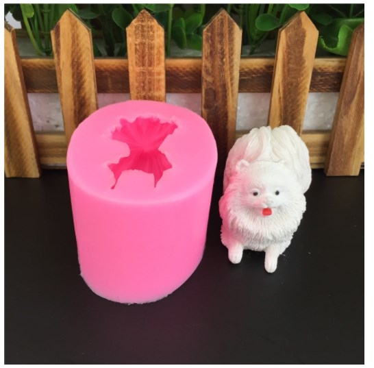 Khuôn Silicon - Động Vật - Chó Nằm Pomeranian