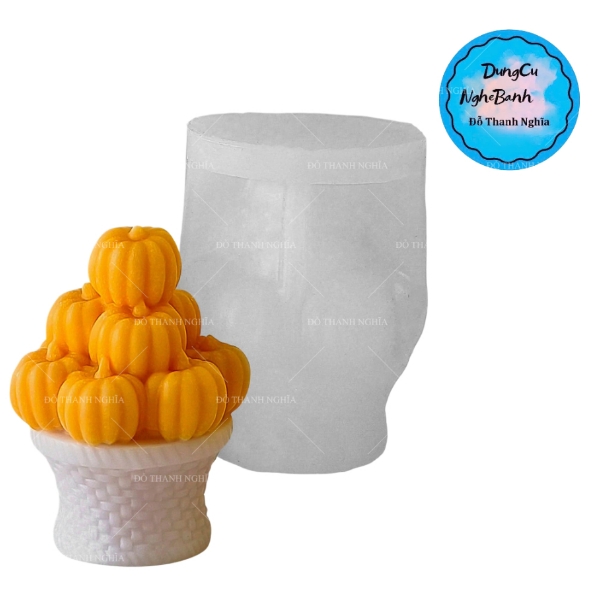 Khuôn Silicon - Trái Cây - Giỏ Bí 6.5cm