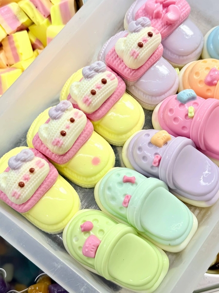 Khuôn Silicon - Em Bé Giày - Giày Dép Kitty Liền Khúc Bạch