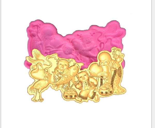 Khuôn Silicon - Ông Thọ Cá Chép Thần Đồng