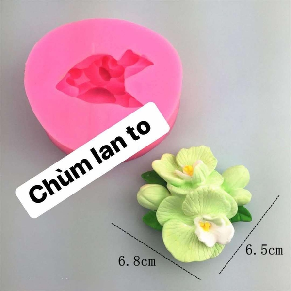Khuôn Silicon - Hoa Lan Nằm - Chùm Hoa Lan Kèm Nụ