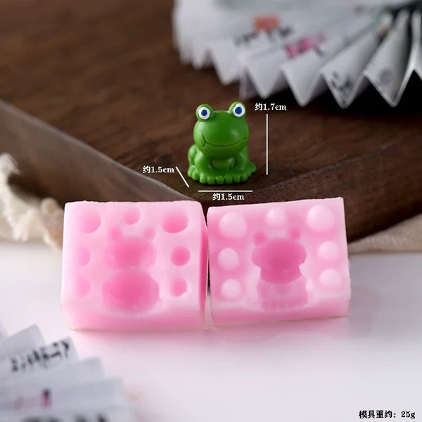 Khuôn Silicon - Động Vật - Ếch Ngồi 2 Mảnh Mini 1.7cm