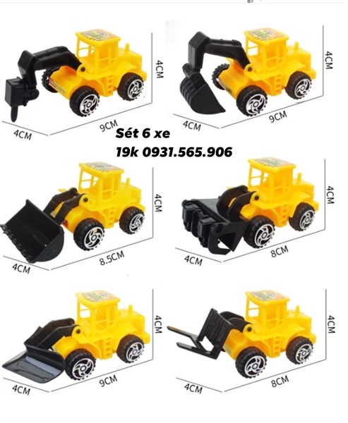 Set Xe Cộ Nhựa - PKD - Set 5 - Xe Múc
