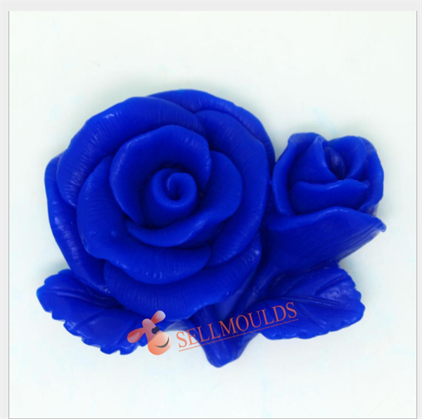 Khuôn Silicon - Chùm Hoa Hồng Nở - Kèm Nụ 9cm