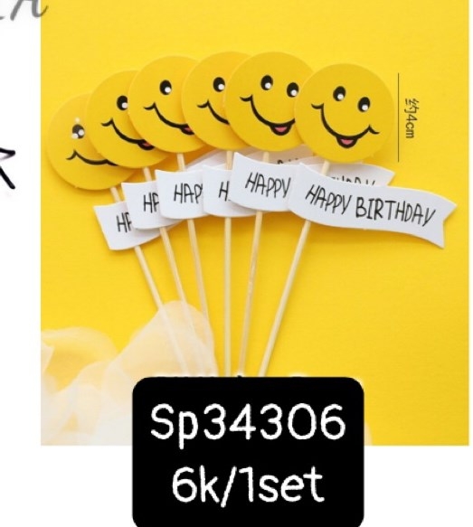 SET CẮM MẶT CƯỜI HBBPD PHỤ KIỆN TRANG TRÍ BÁNH