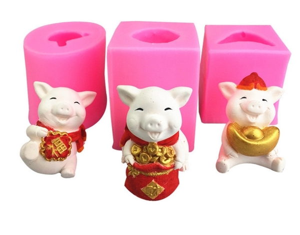Khuôn Silicon - Động Vật - Heo Set 3