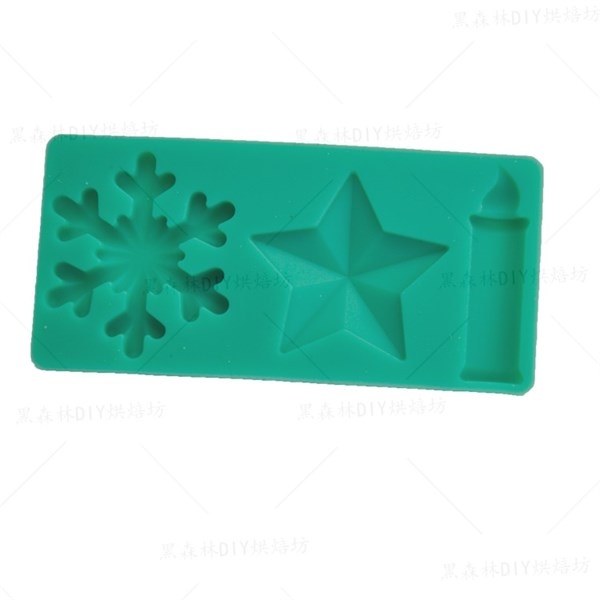 Khuôn Silicon - Noel - Cánh Tuyết Noel - Sao Đèn Cầy 3c
