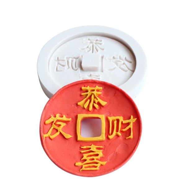 Khuôn Silicon - Đồng Tiền Tròn Lớn 5.8Cm