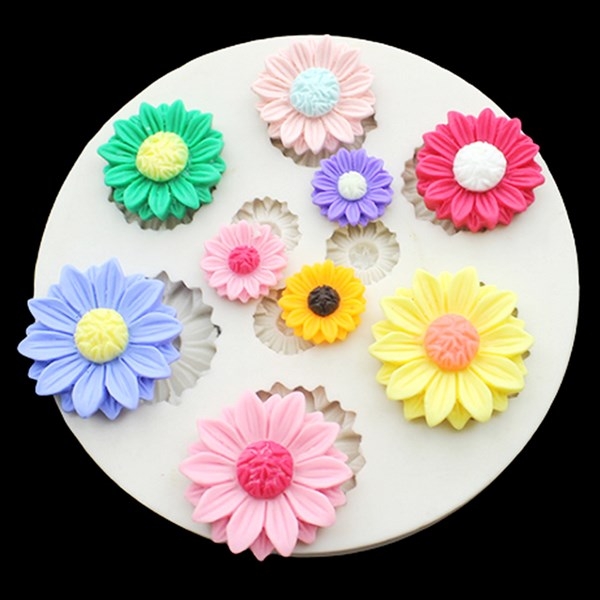 Khuôn Silicon - Hoa Cúc Dẹp TH 9c - 1 > 2.6cm
