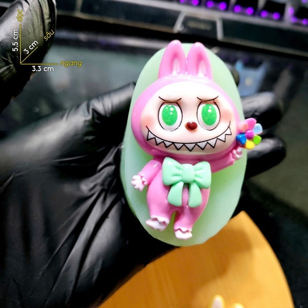 Khuôn Silicon - Labubu Nhỏ - Cầm Hoa