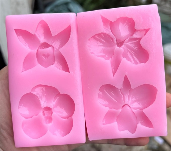 Khuôn Silicon - Hoa Lan Nằm - Set 4 - Hồ Điệp