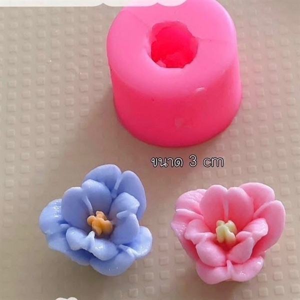Khuôn Silicon - Hoa Cúc - Cánh Thẳng Nhuỵ - 3.2cm