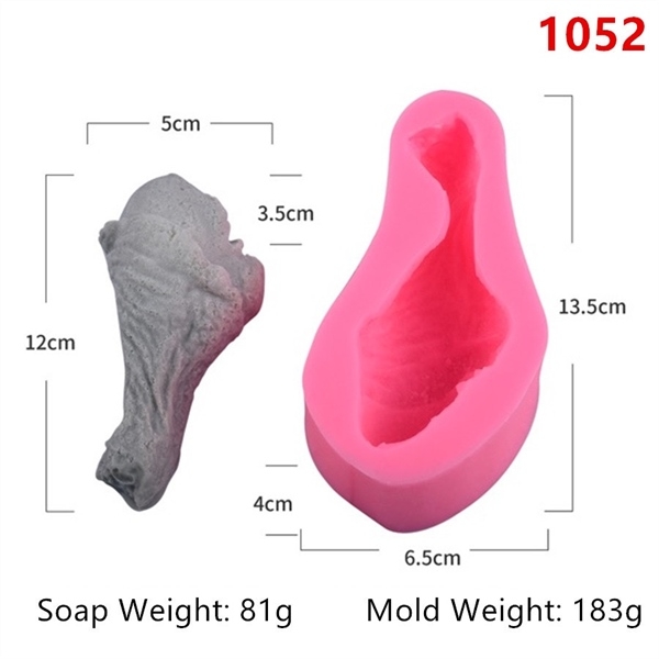 Khuôn Silicon - Món Ăn - Đùi Gà - Đùi Gà 12cm