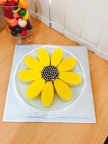 Khuôn Silicon - Đế Cốt - Hoa Hướng Dương 9 Cánh - 25cm