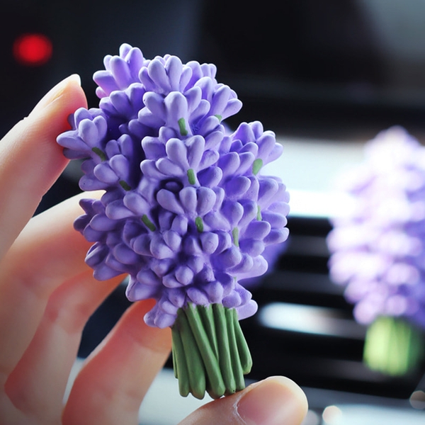 Khuôn Silicon - Chùm Hoa Cúc Lavender - Kèm Cành 7.8cm