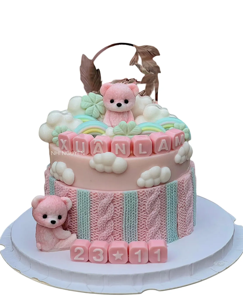 Khuôn Silicon - Động Vật - Gấu Ngồi 6cm