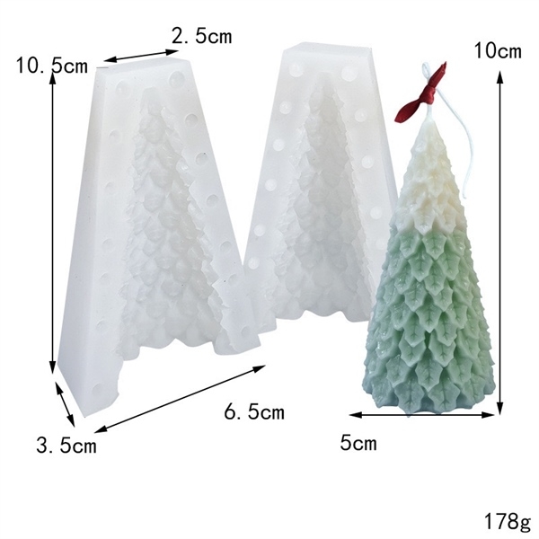 Khuôn Silicon - Noel - Cây Thông 2 Mảnh 10cm