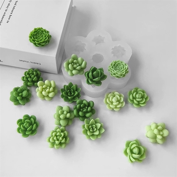 Khuôn Silicon - Sen Đá Nở - 3.2cm Sen Ngọc 7c