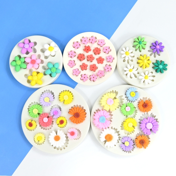 Khuôn Silicon - Hoa Cúc Dẹp Cắt 7c - 2cm