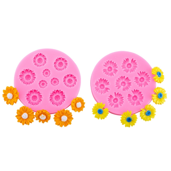 Khuôn Silicon - Hoa Cúc Dẹp Cắt 7c - 2cm