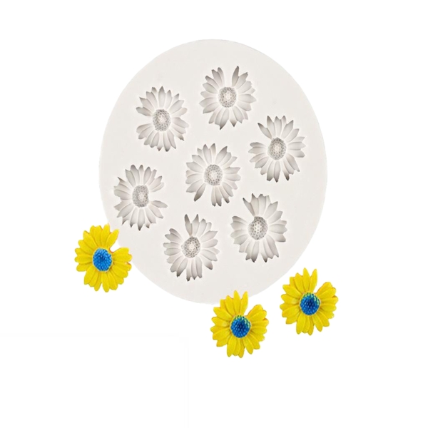 Khuôn Silicon - Hoa Cúc Dẹp Cắt 7c - 2cm