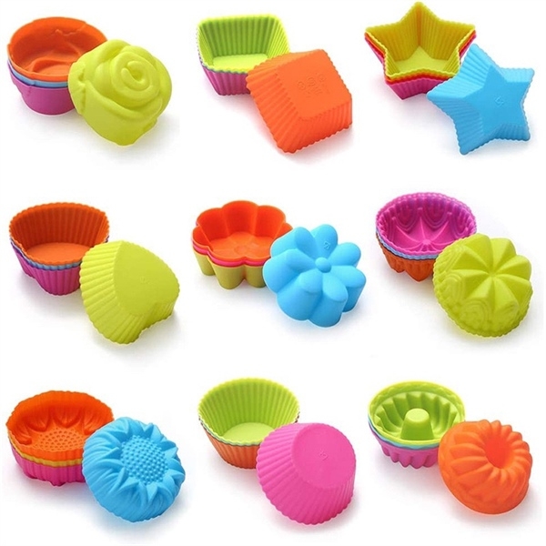 [10 cup] Khuôn Silicon - Cup Set 7cm - M11 - Hướng Dương