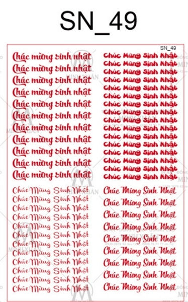 Decal Chủ Đề Sinh Nhật - DSN - DSN49