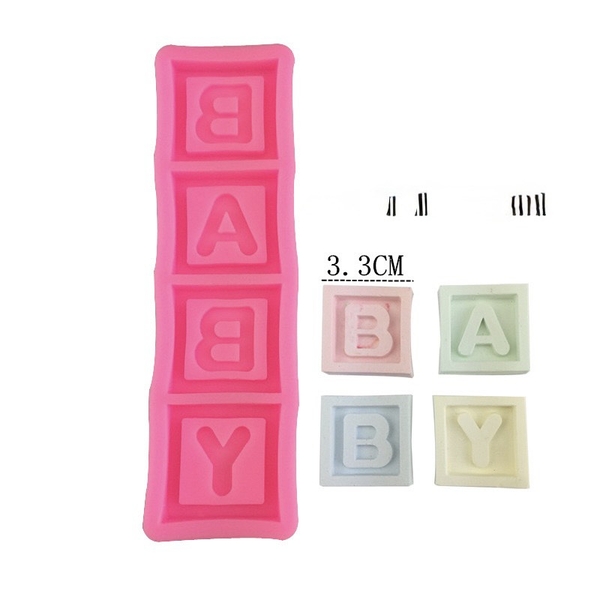 Khuôn Silicon - Chữ Cái IN - Chữ Cái Baby