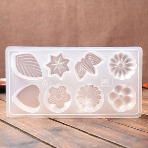 Vĩ Nhựa PP - 10 Mẫu Hoa Lá - yt 027 Khay Đá